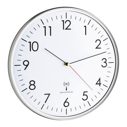 TFA 60.3514 white/silver Analogue RC Clock