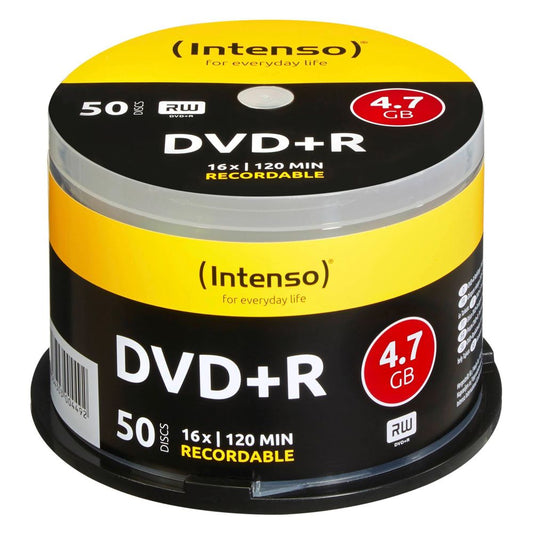 Intenso DVD+R 4.7GB 16x Speed (1x50, Cakebox)