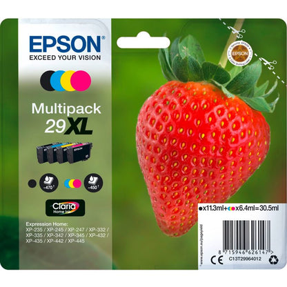 Epson Claria Home Multipack 29XL Ink Cartridges BK/C/M/Y T2996