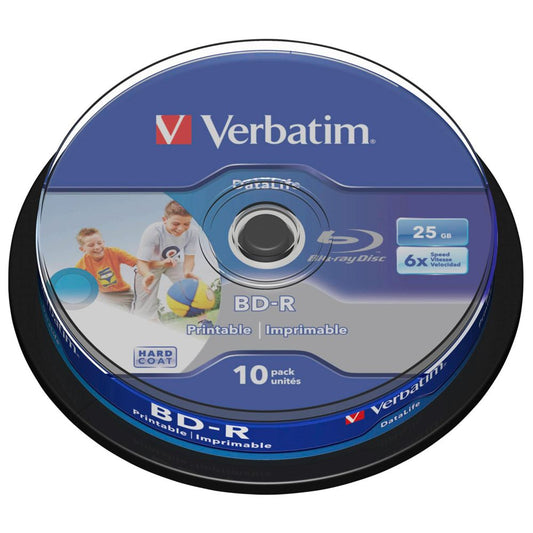 Verbatim BD-R Blu-Ray 25GB 6x Speed DL Wide Printable