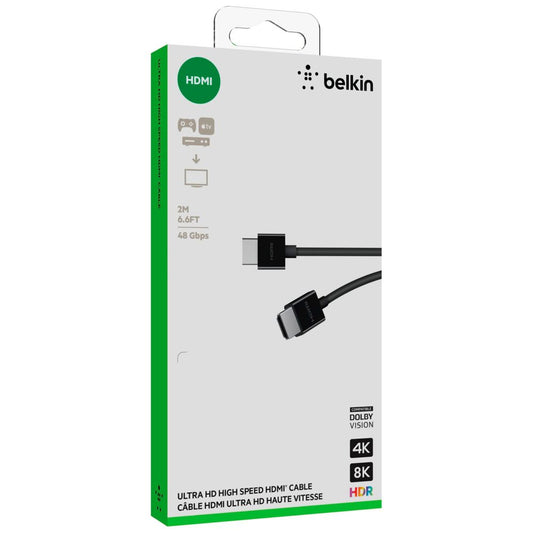 Belkin Ultra Highspeed HDMI Καλώδιο 4K HDR, 2m, Μαύρο
