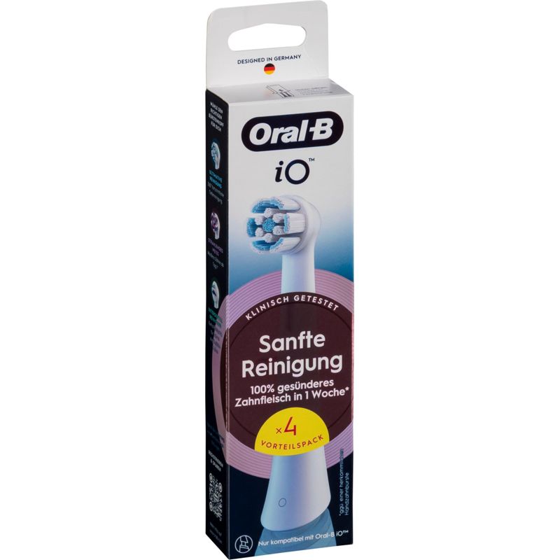 Oral-B iO Toothbrush Replacement Heads, Gentle Cleaning, 4 Pack