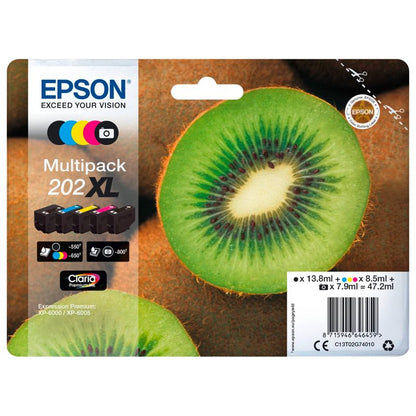 Epson Multipack Claria Premium T202XL Ink Cartridges BK/PB/C/M/Y T02G7