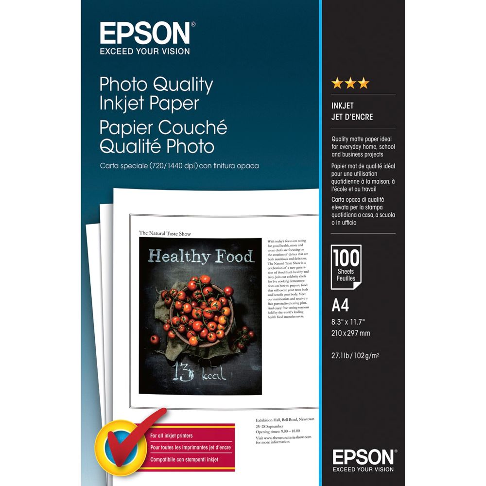 Epson Photo Quality Inkjet Paper A4 - 100 Φύλλα, 102g
