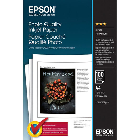 Epson Photo Quality Inkjet Paper A4 - 100 Φύλλα, 102g