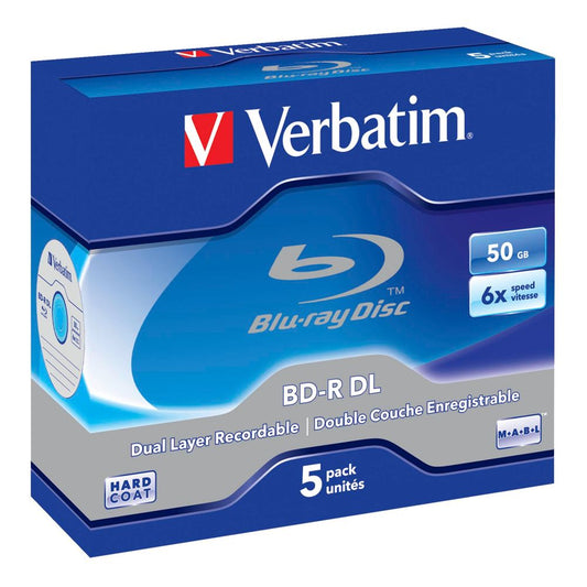 Verbatim BD-R Blu-Ray 50GB 6x Speed (1x5)