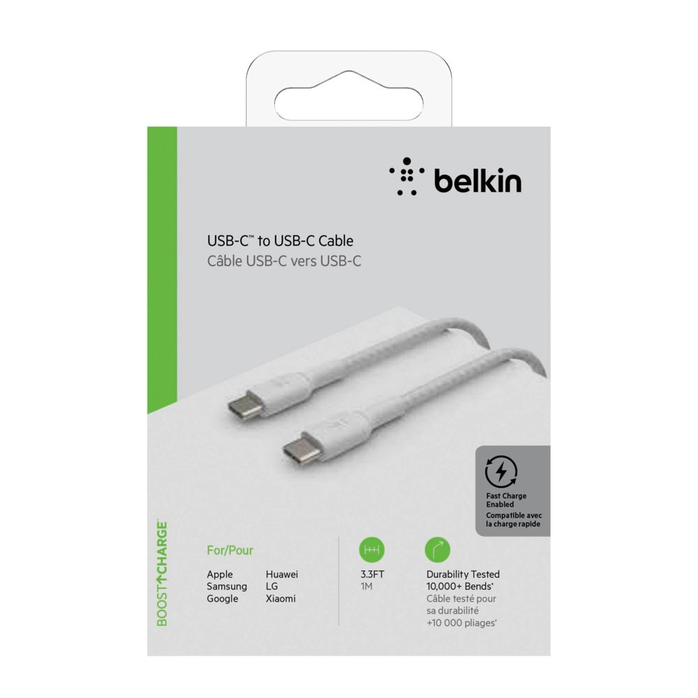 Belkin USB-C/USB-C Καλώδιο 1m Λευκό