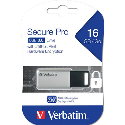 Verbatim Secure Data Pro 16GB USB 3.0 Flash Drive