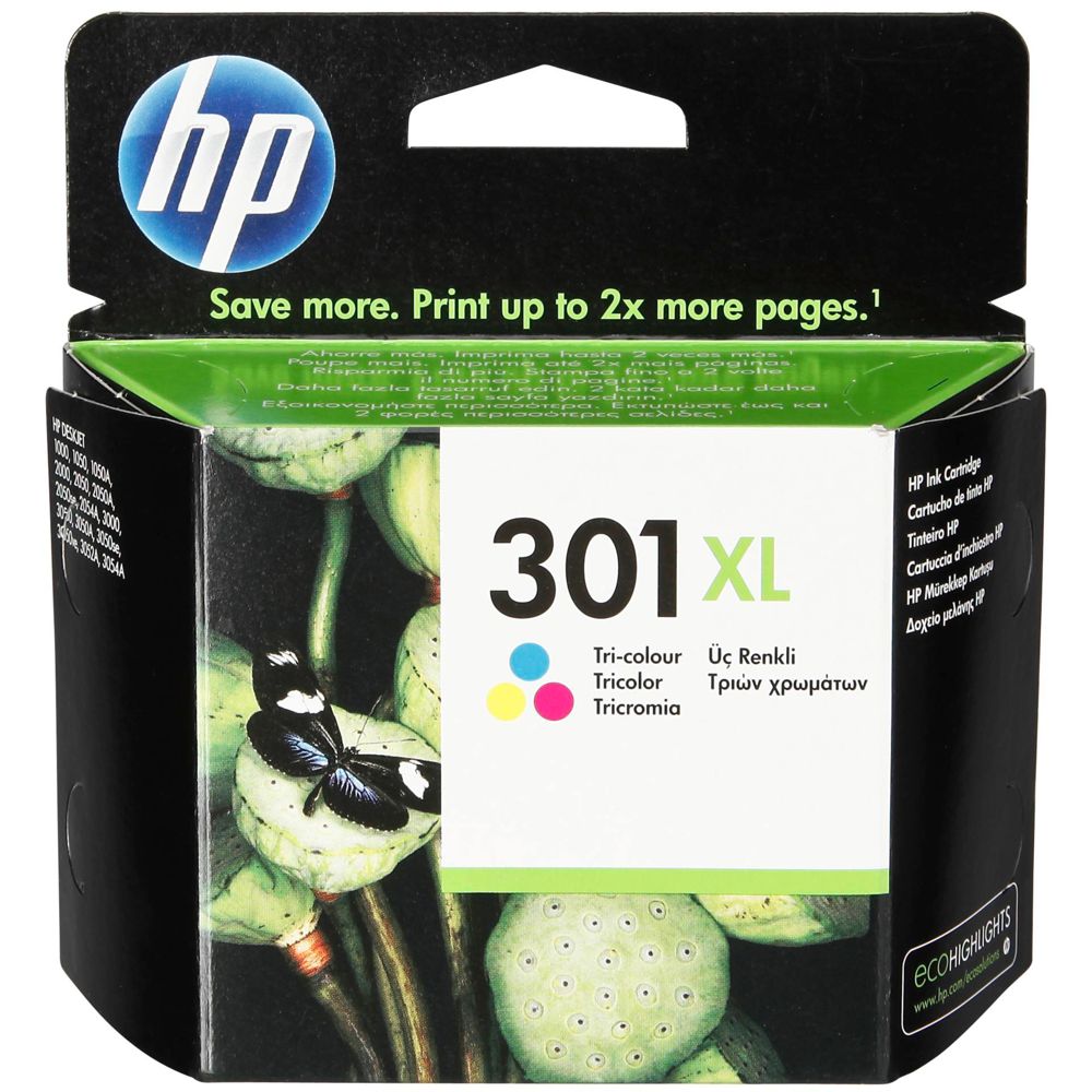 HP CH 564 EE Τριχρωμη Κάρτα Μελάνης No. 301 XL