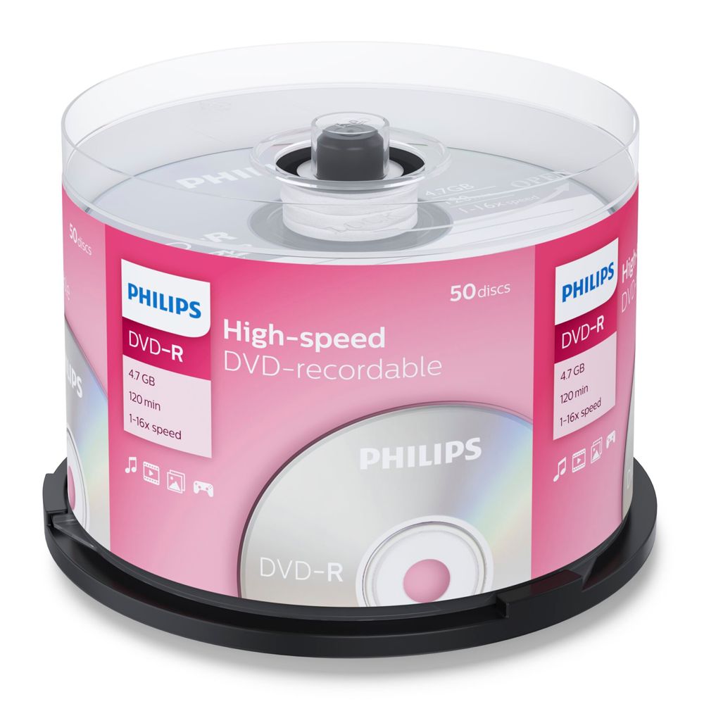 Philips DVD-R 4.7GB 16x - 50 Pack