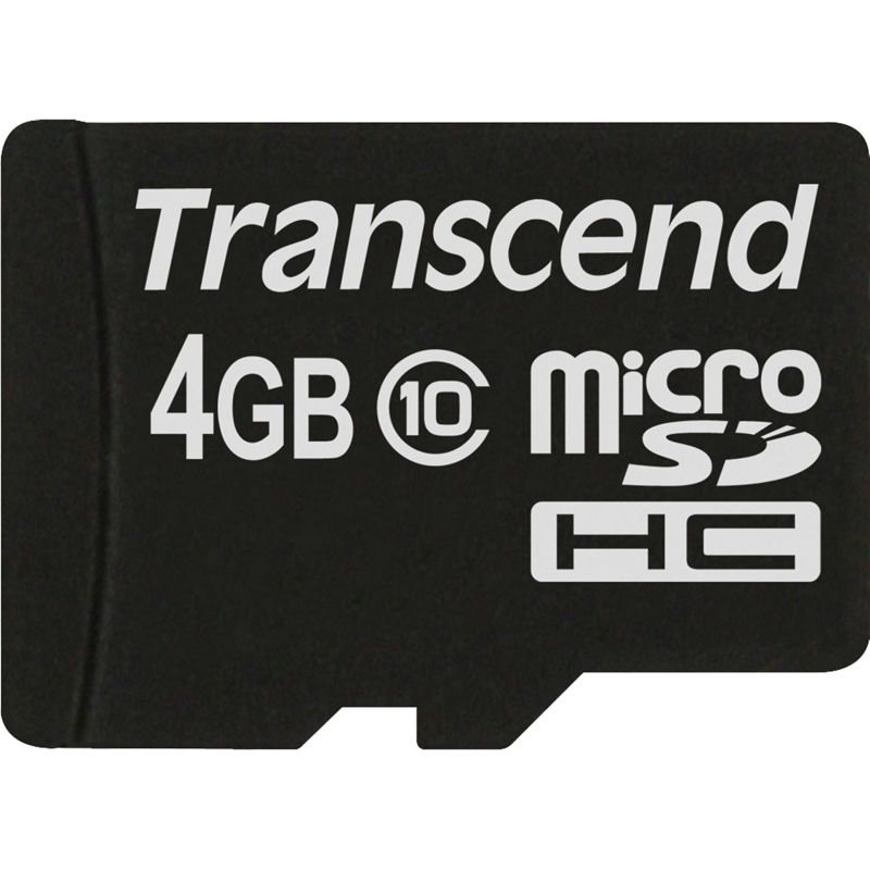 Transcend microSDHC 4GB Class 10 with SD Adapter