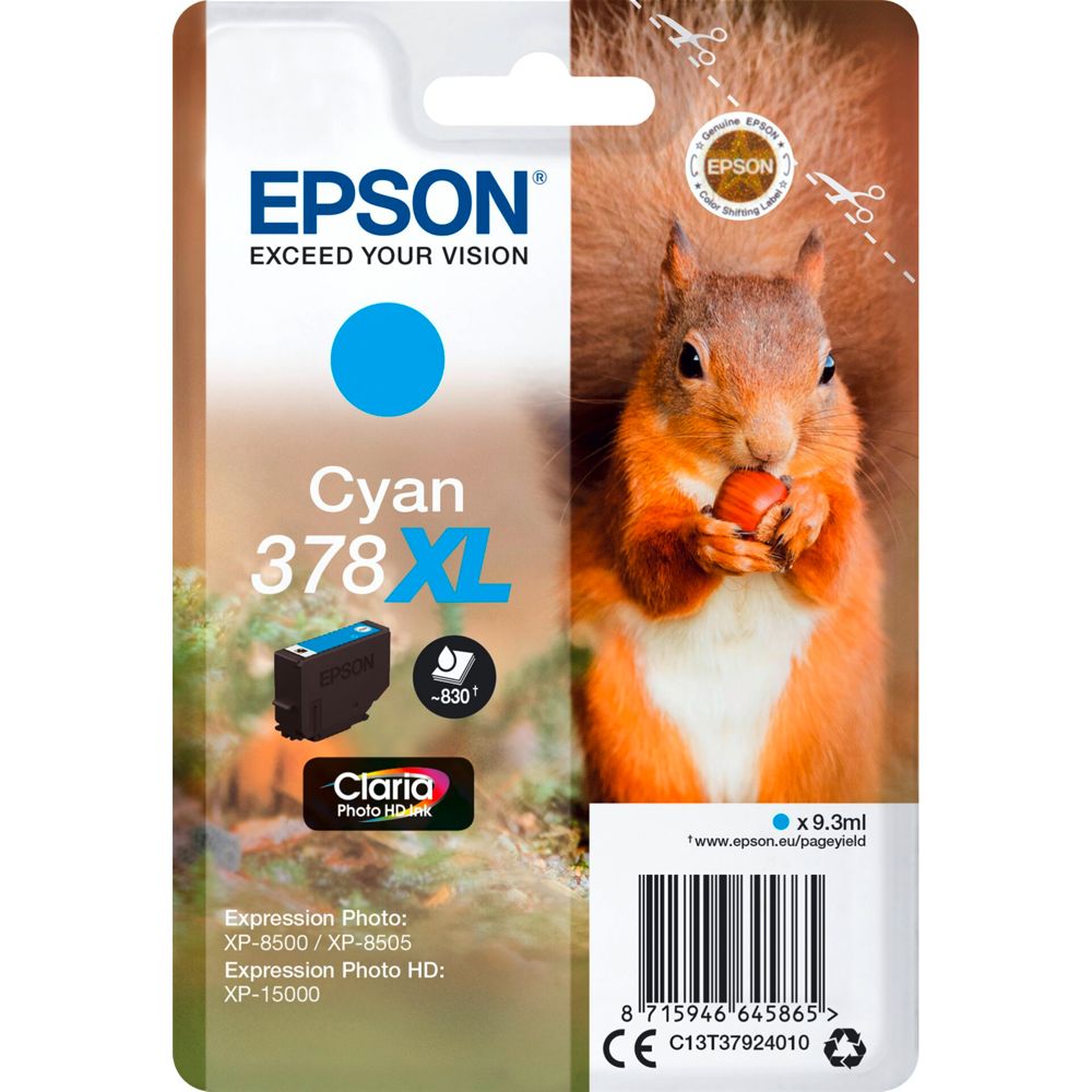 Epson Claria Photo HD 378 XL Cyan Ink Cartridge