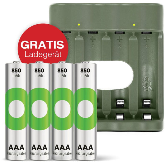 GP ReCyko 4-Port USB Charger B441 με 4xAAA 850mAh μπαταρίες