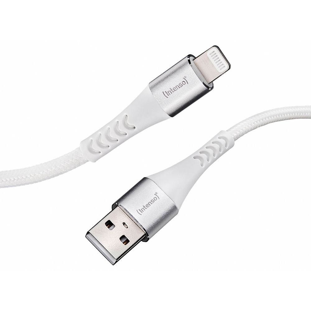 Καλώδιο USB Intenso A315L Nylon 1,5m Λευκό USB-A / Lightning 12W