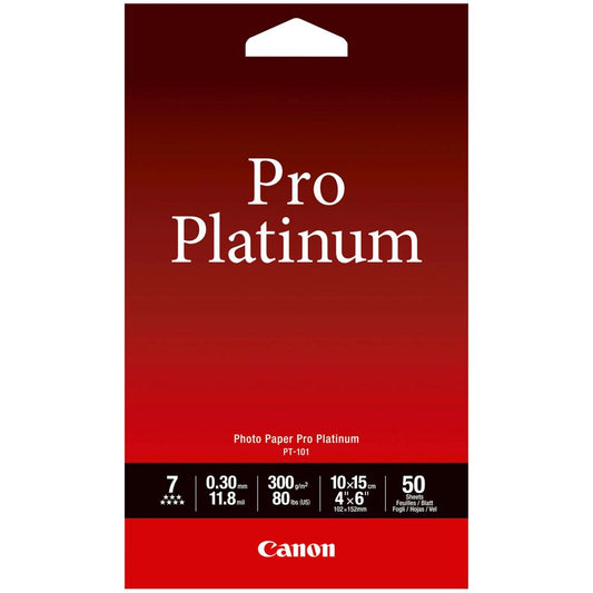 Canon PT-101 10x15 cm Photo Paper Pro Platinum - 50 Sheets