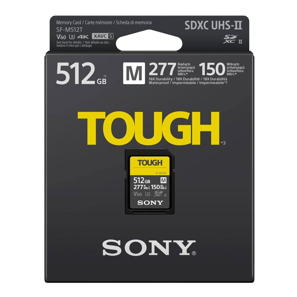 Sony SDXC M Tough Series 512GB UHS-II Class 10 U3 V60