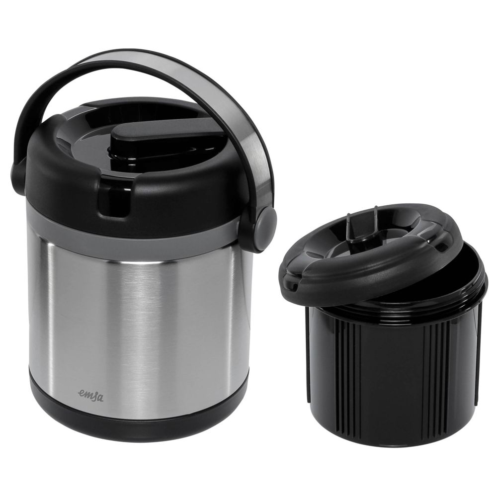 Emsa Mobility thermal container stainl. 1,2l black / anthracite