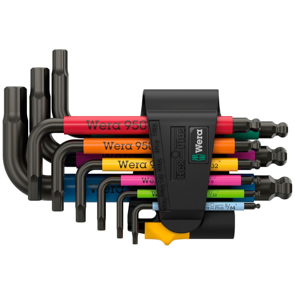 Wera 950/9 Hex-Plus Πολύχρωμο Σετ Γωνιακών Κλειδιών 3