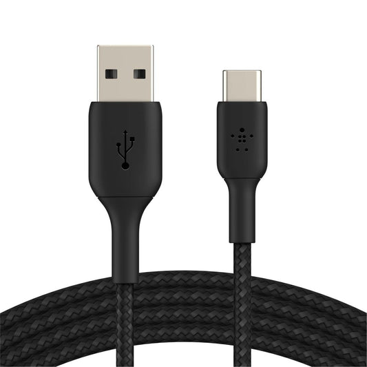 Belkin USB-C/USB-A Καλώδιο 3m Πλεγμένο, Μαύρο