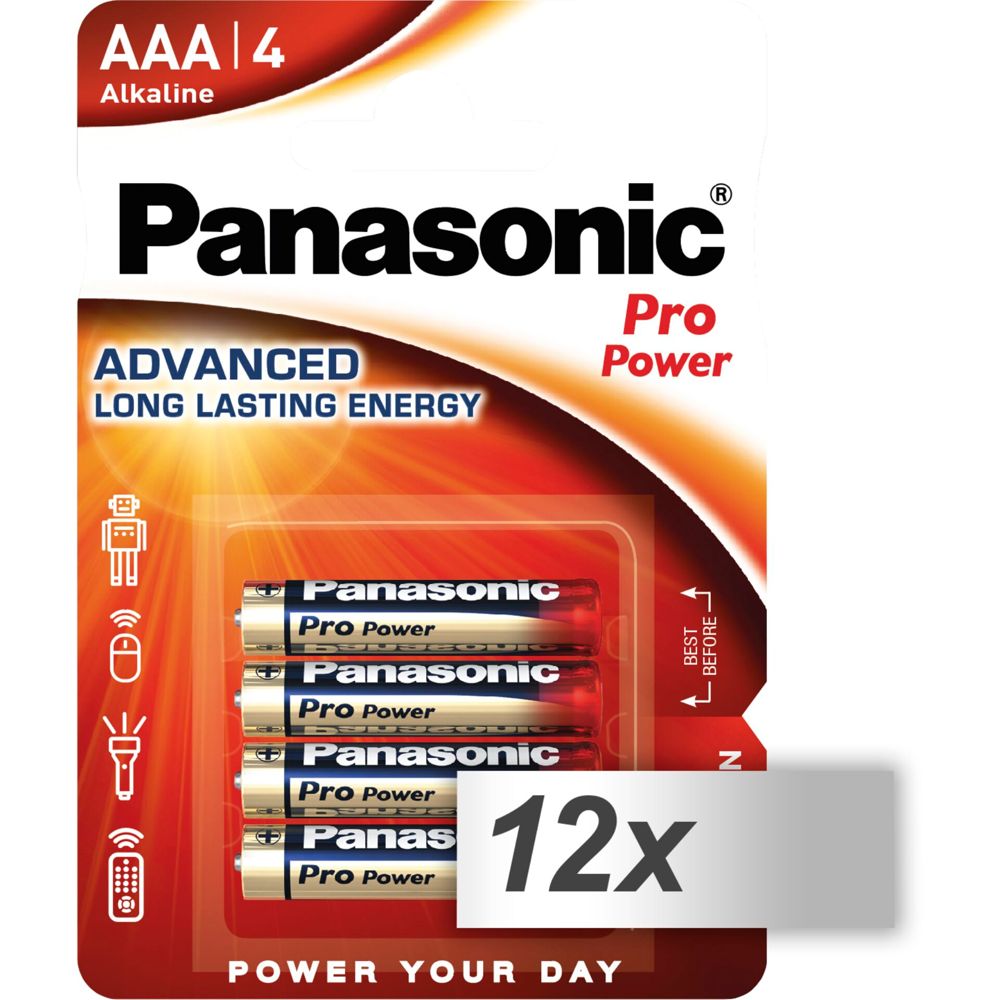 12x4 Panasonic Pro Power LR03 Micro AAA