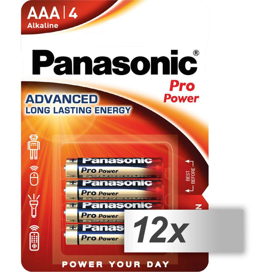 12x4 Panasonic Pro Power LR03 Micro AAA