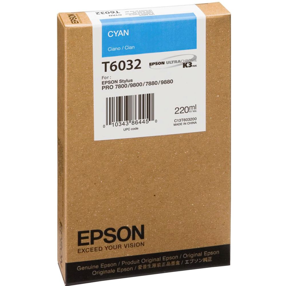 Epson T603 Cyan Ink Cartridge 220ml