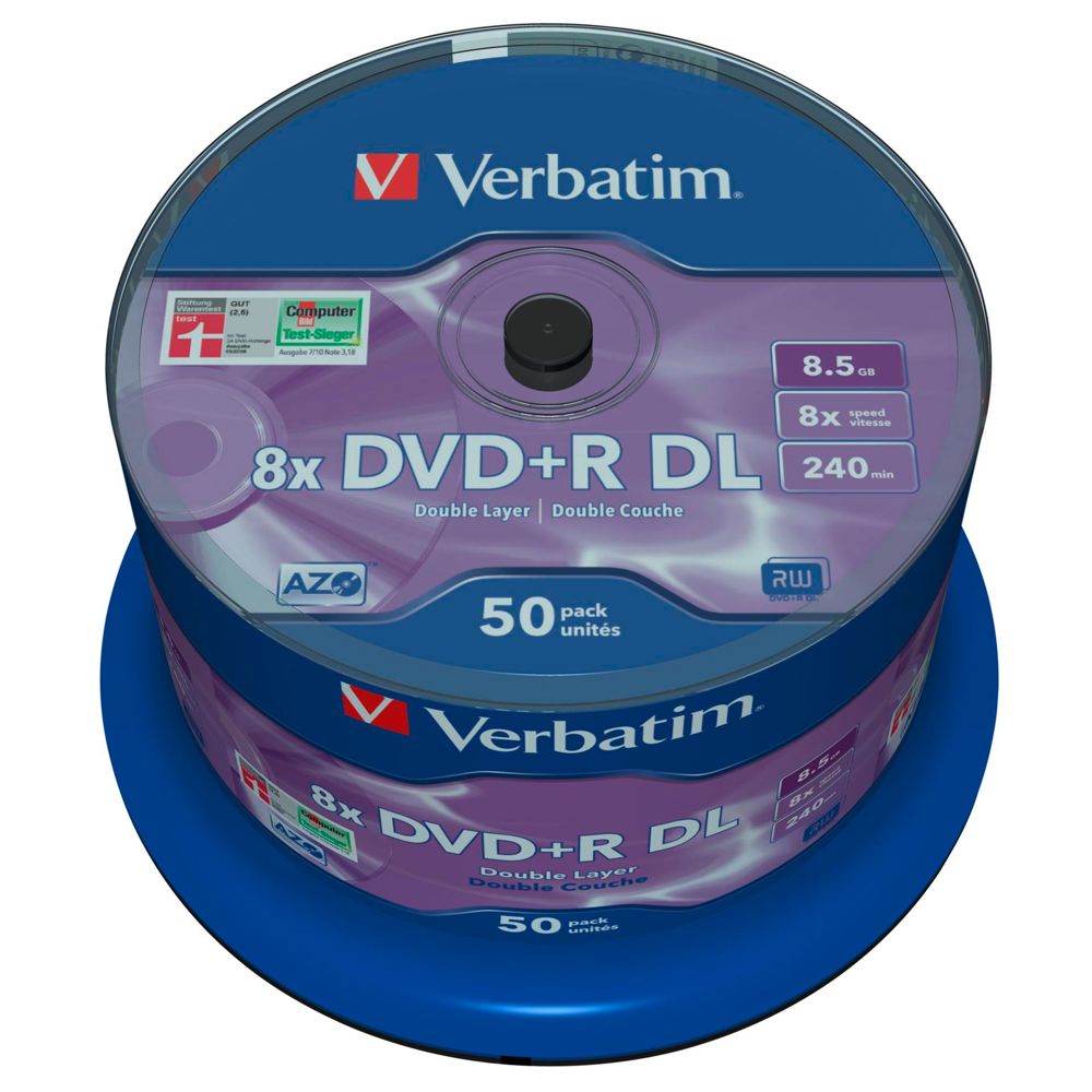 DVD+R Double Layer Verbatim 8x Speed 8.5GB - 1x50