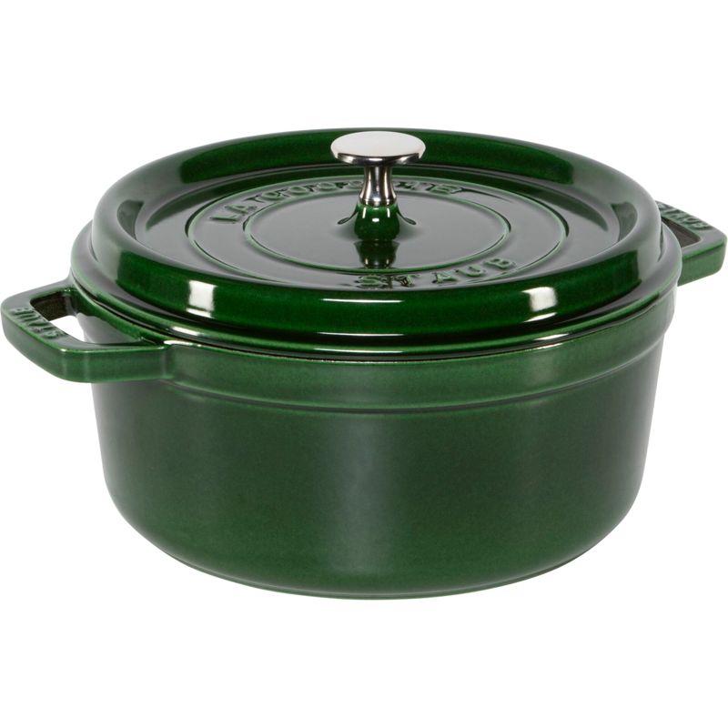 Staub La Cocotte 24 εκ. στρογγυλή σε χρώμα βασιλικού πράσινου, από χυτοσίδηρο