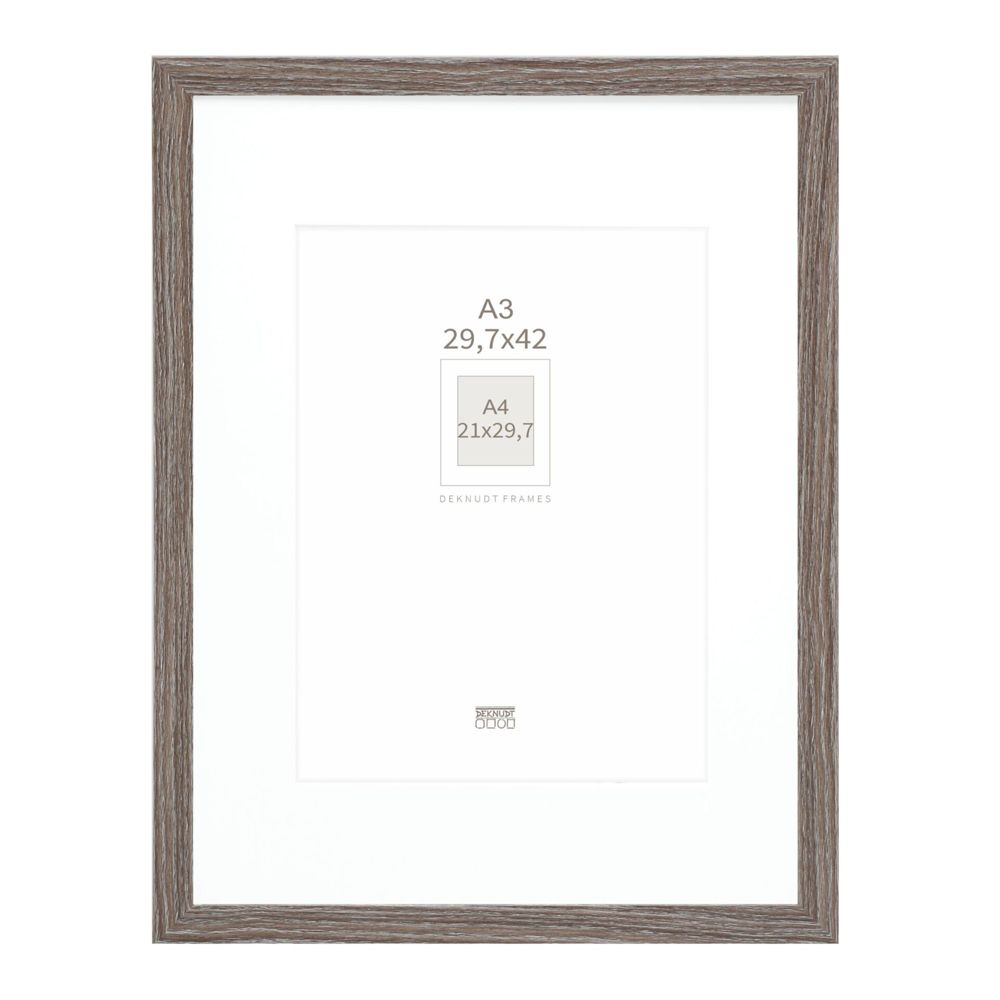 Deknudt S66KH3 P1 DIN A3 Κορνίζα Ξύλου Γκρι με Passepartout