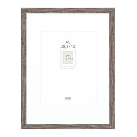 Deknudt S66KH3 P1 DIN A3 Κορνίζα Ξύλου Γκρι με Passepartout