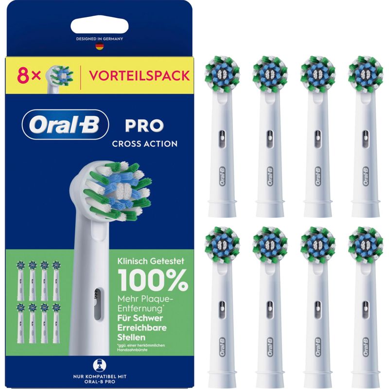 Oral-B Pro CrossAction Replacement Brush Heads, 8 Count