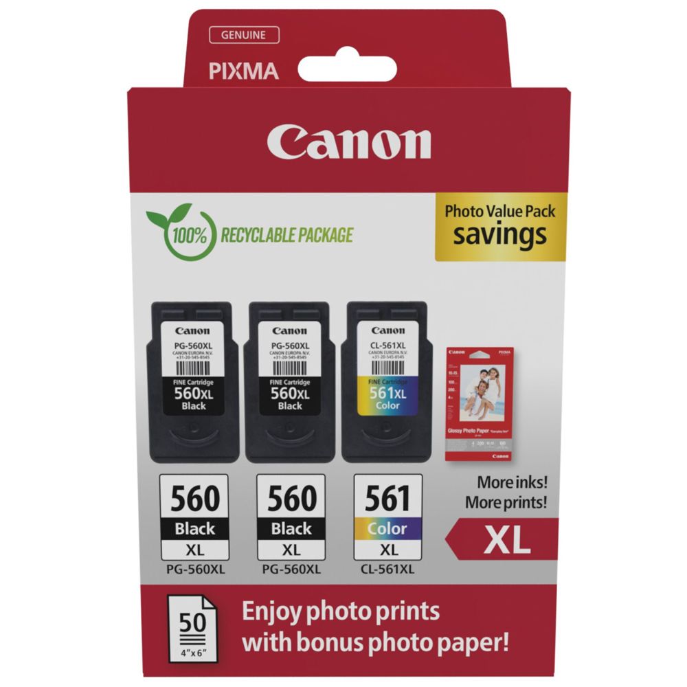 Canon PG-560 XL x2 / CL-561 XL Φωτογραφικό Πακέτο Αξίας