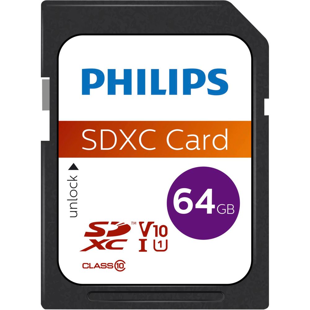Philips SDXC Card 64GB Class 10 UHS-I U1
