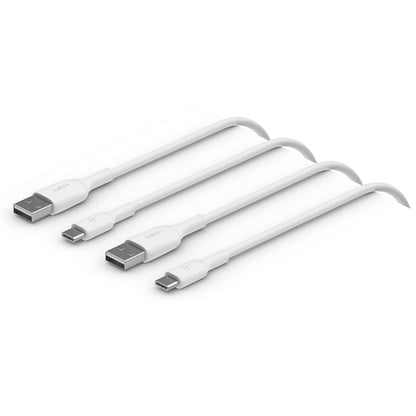 Belkin USB-C/USB-A PVC Cable 1m 2Pack White