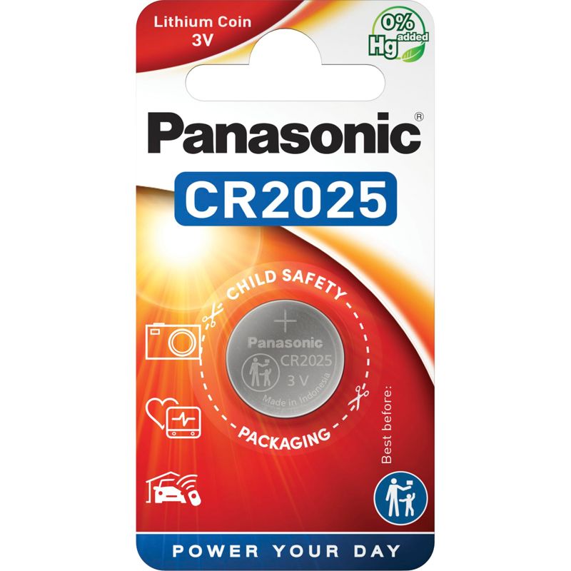 1 Panasonic CR 2025 Lithium Power