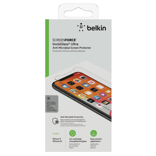 Belkin ScreenForce InvisiGlass Ultra Antimicrobial iPhone 11/XR