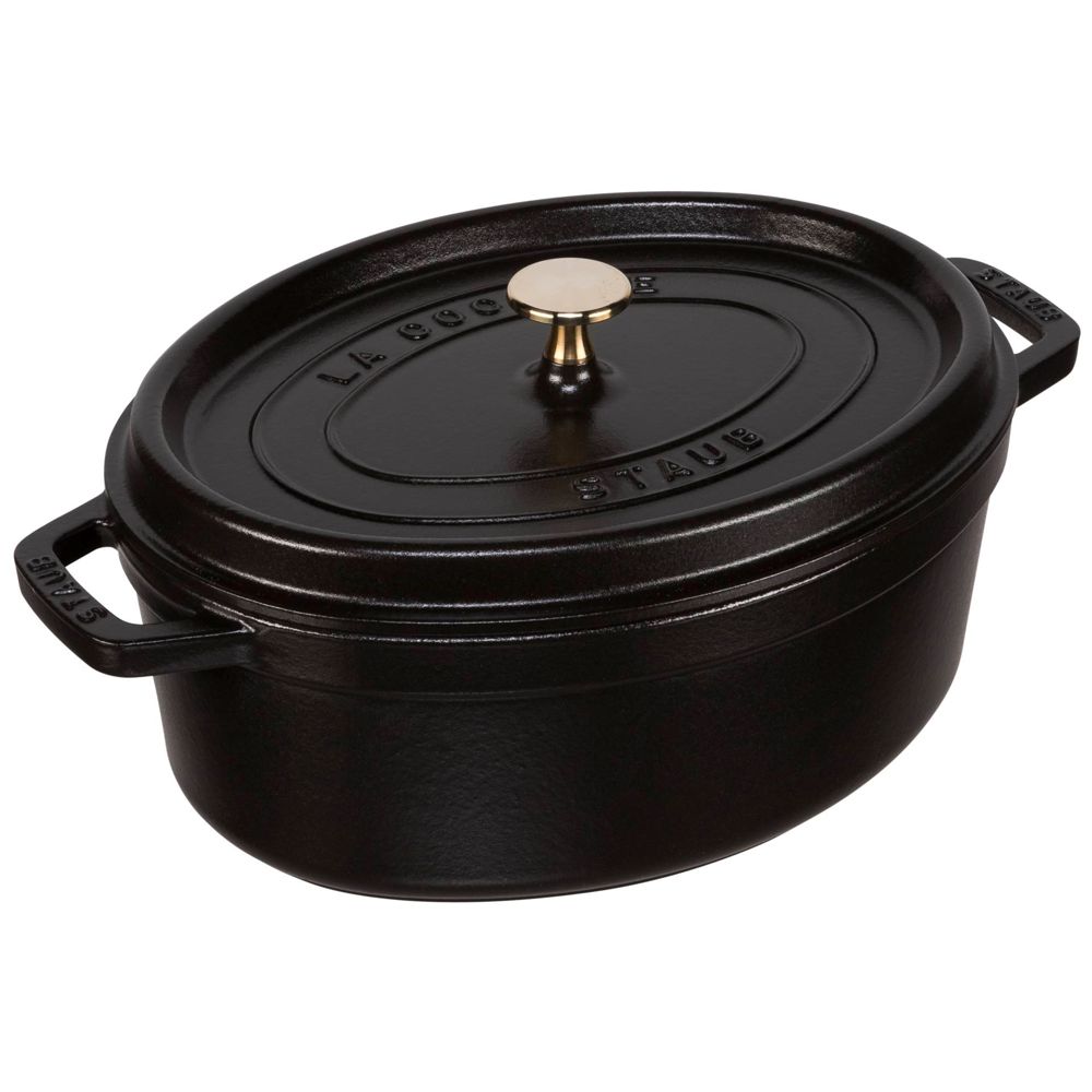 Staub Oval Cocotte 29cm Cast Iron - Black