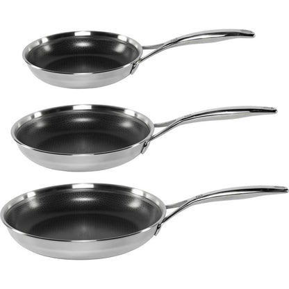 Zwilling Peak Stain.Steel 18/10 Frying Pan 3-Pc (20+24+28)