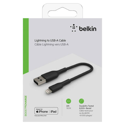 Belkin Lightning to USB-A Cable 15cm - Black