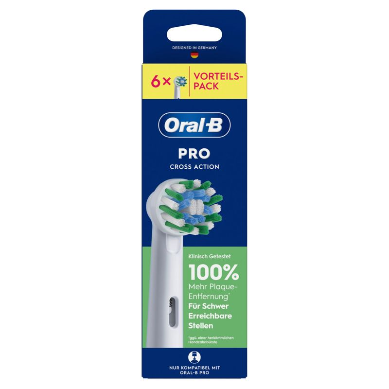 Oral-B Replacement Brush Heads Pro CrossAction, Pack of 6