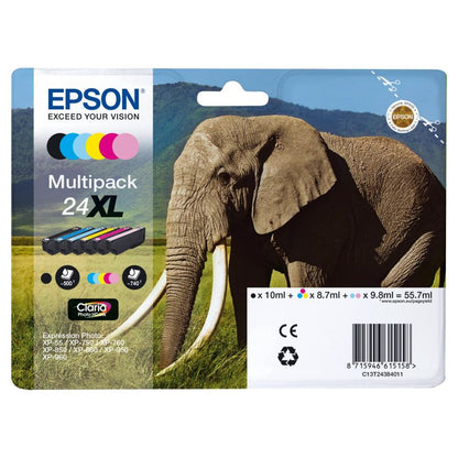Σετ Μελανιών Epson Multipack XL Claria Photo HD σε μαύρο, κυανό, ματζέντα, κίτρινο, φωτεινό κυανό και φωτεινό ματζέντα T 243 / T 2438