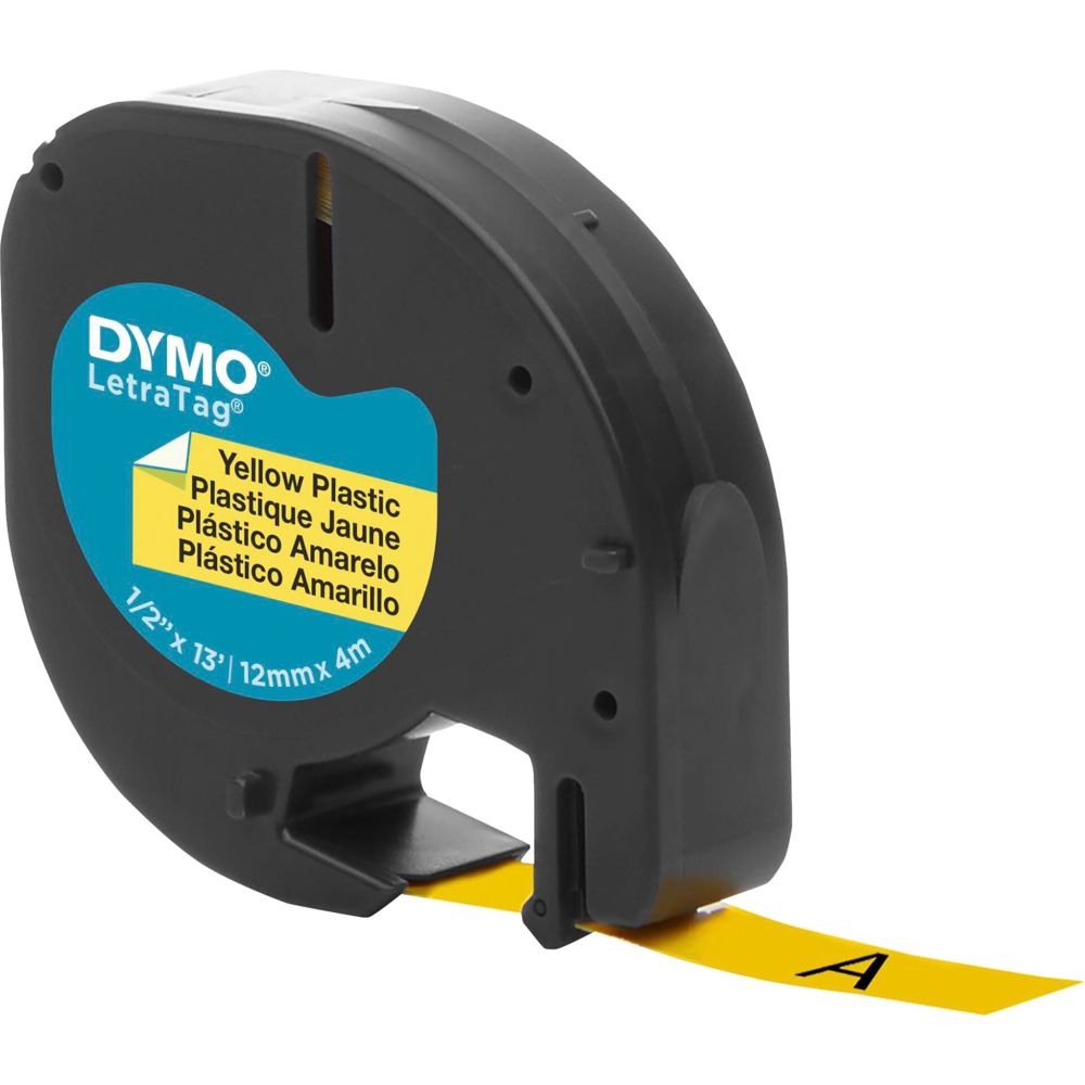 Dymo Letratag Band Πλαστικό Κίτρινο 12mm x 4m