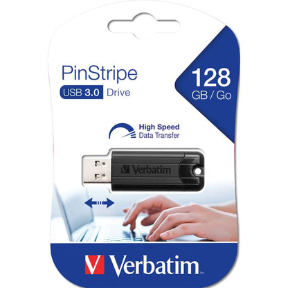 Verbatim Store n Go        128GB Pinstripe USB 3.0 black    49319