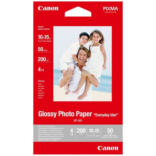 Canon GP-501 Glossy Photo Paper 10x15 cm, 200g, 50 Sheets