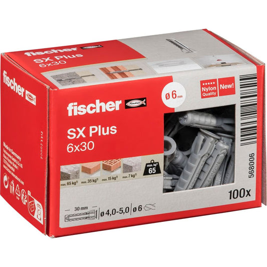 Fischer Plug SX Plus 6x30 - 100 τμχ