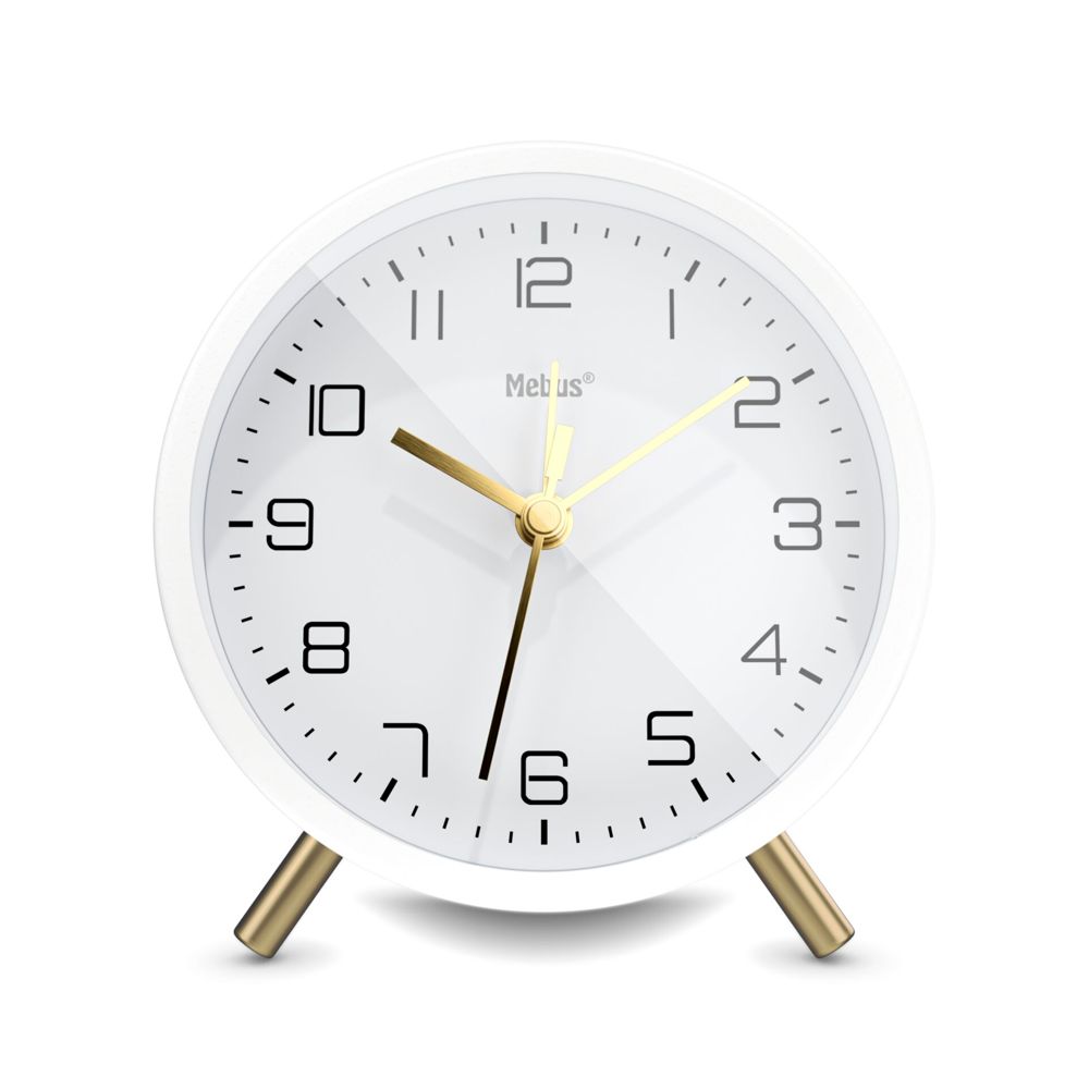 Mebus 56973 WeiÃ Quarzwecker - Κλασικός Ξυπνητήρι