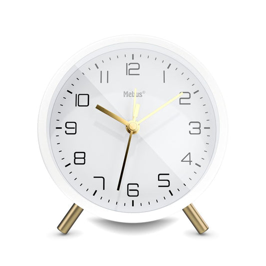 Mebus 56973 WeiÃ Quarzwecker - Κλασικός Ξυπνητήρι