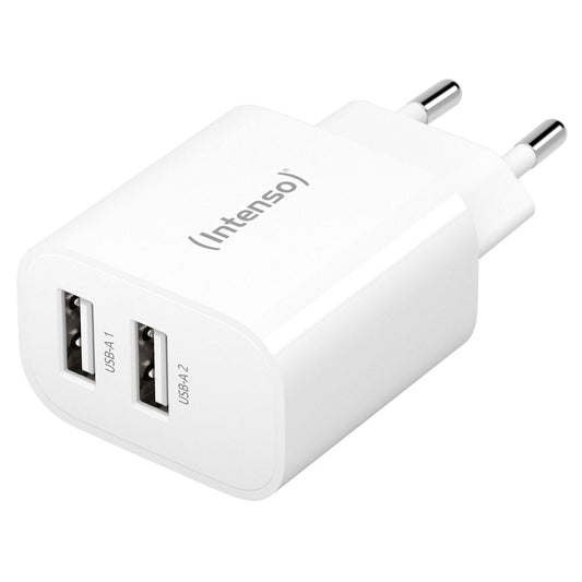 Intenso Power Adapter W24AA 2x USB-A 24W - Λευκό