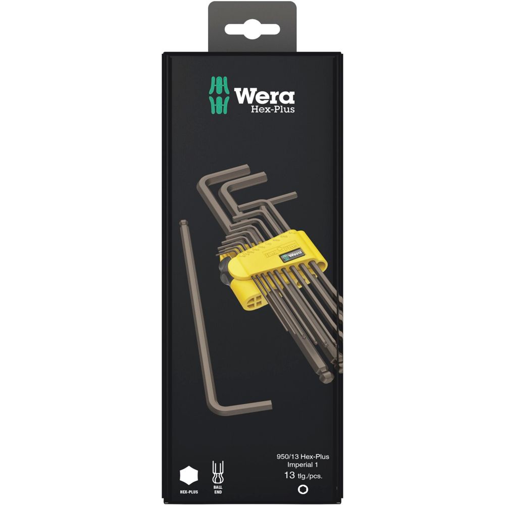 Wera 950/13 Hex-Plus Imperial 1 Angle Wrench Set BlackLaser