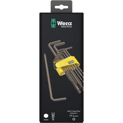 Wera 950/13 Hex-Plus Imperial 1 Angle Wrench Set BlackLaser
